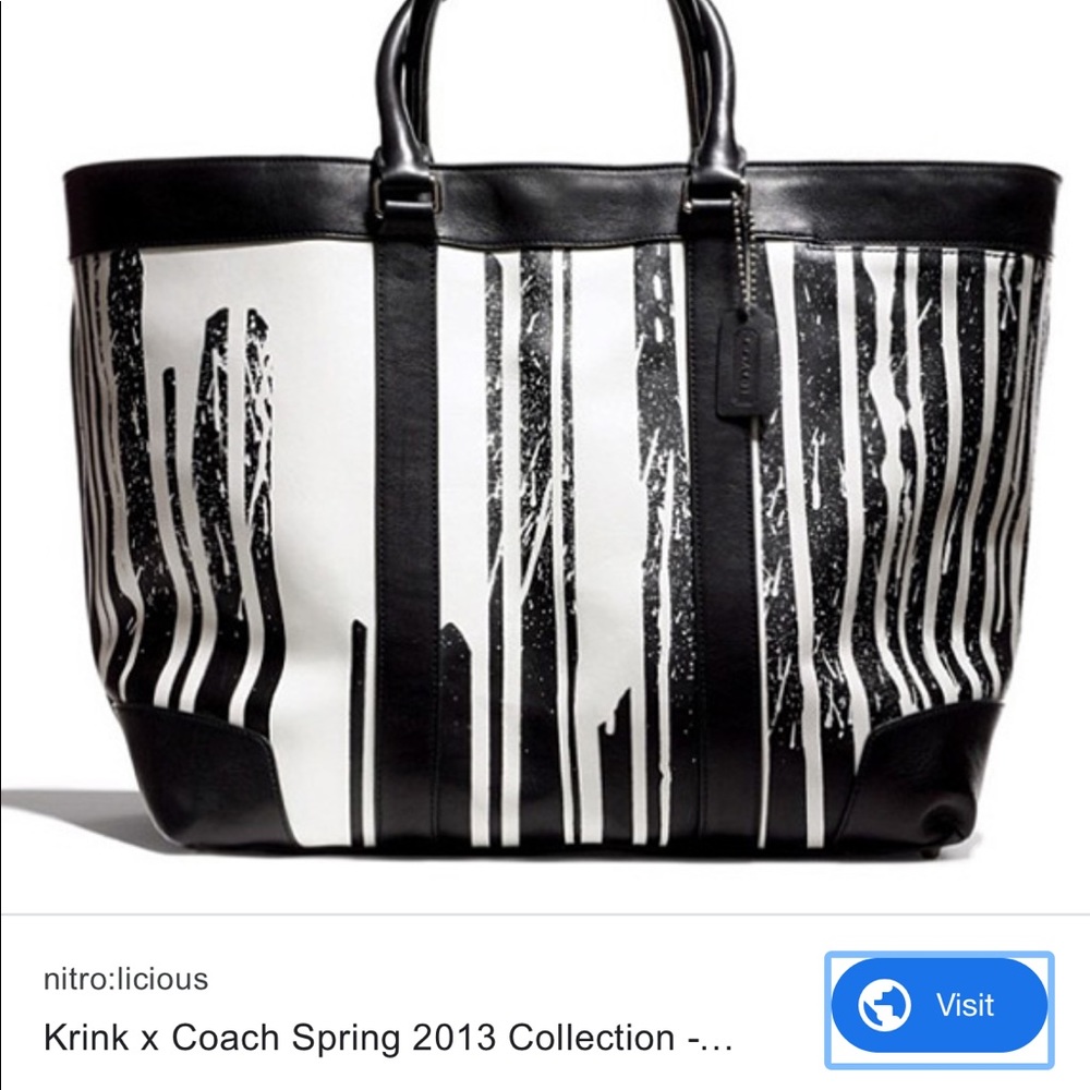 COACH limited edition Krink collection tote